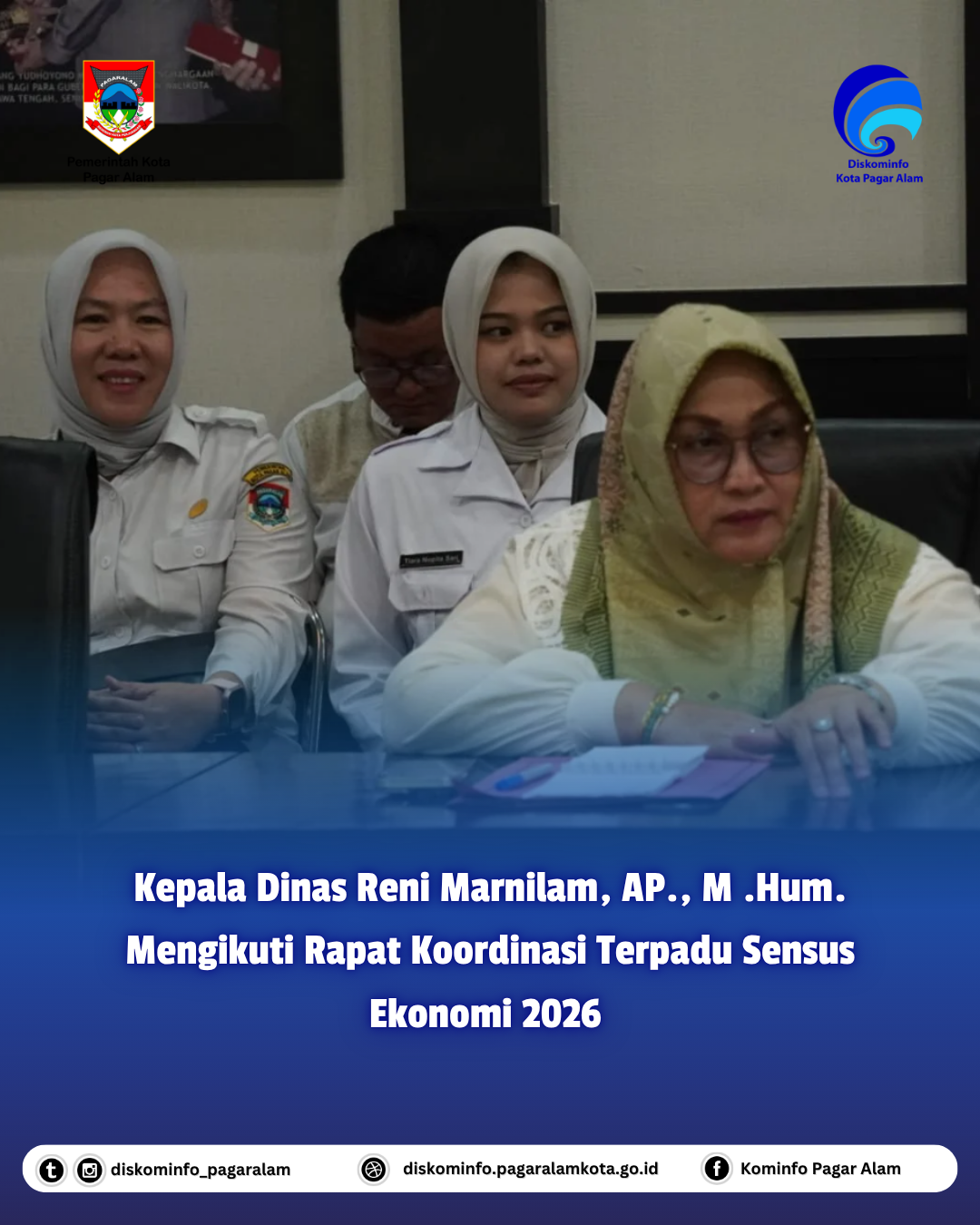 Kepala Dinas Reni Marnilam, AP., M .Hum. Mengikuti Rapat Koordinasi Terpadu Sensus Ekonomi 2026 (SE2026)