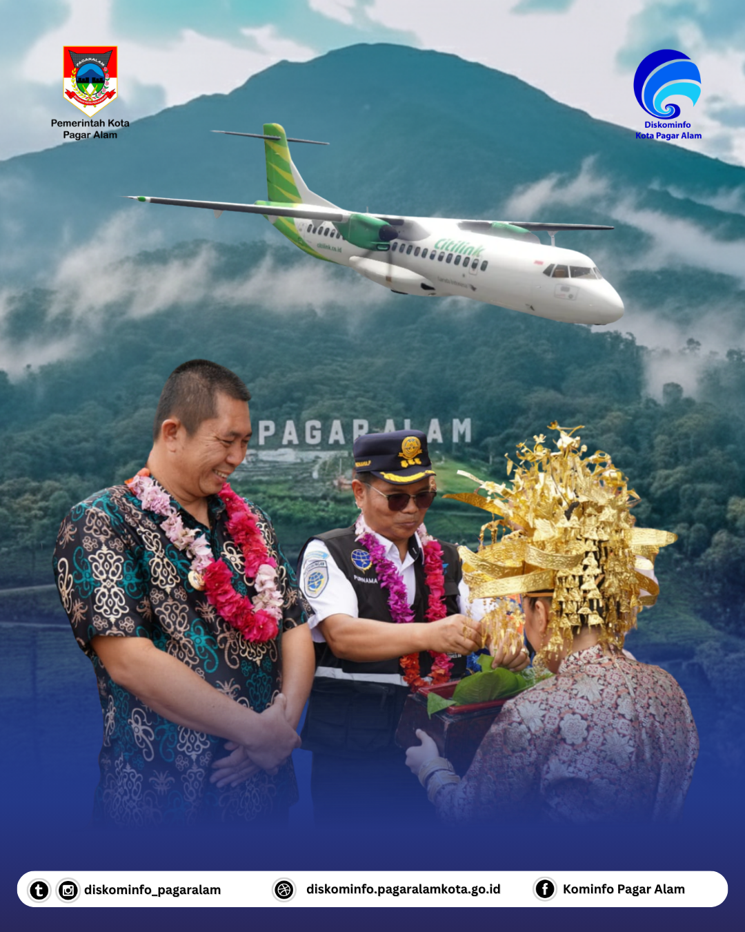 Landing Perdana Citilink, Pangkas Waktu Jakarta - Pagar Alam Jadi 1 Jam 19 Menit